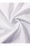 Baskılı Oversize Bisiklet Yaka T-shirt - Beyaz