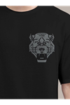 Erkek Baskılı Oversize T-shirt - Siyah