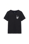 Erkek Baskılı Oversize T-shirt - Siyah