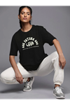 Baskılı Oversize T-shirt - Siyah