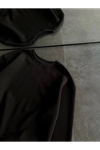 Kışlık Bisiklet Yaka Üç İplik Basic SweatShirt - Siyah