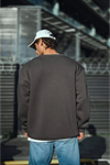 Kışlık Bisiklet Yaka Üç İplik Basic SweatShirt - Antrasit
