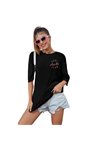 Baskılı T-shirt - Siyah