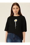 Baskılı T-shirt - Siyah