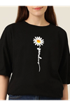 Baskılı T-shirt - Siyah