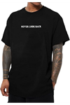 Erkek Bisiklet Yaka Kısa Kol Baskılı T-shirt - Siyah