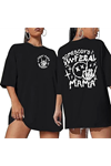 Bisiklet Yaka Baskılı T-shirt - Siyah