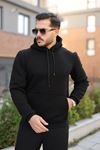 Erkek Kapüşonlu Üç İplik Şardonlu Hoodie