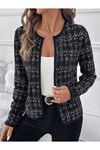 Kadın Uzun Kollu önü Açık şanel Kısa Ceket