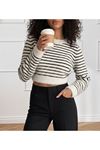 Kadın Uzun Kollu Balıkçı Yaka Crop Triko Bluz
