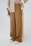 Lastikli Pantolon - Taba