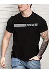 Erkek Kısa Kollu Nasa Baskı Basic Erkek T-shirt