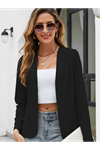 Kadın Uzun Kollu önü Açık Ithal Krep Blazer Ceket