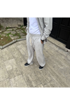 Erkek Fitilli Kadife Cepli Buggy Pantolon Oversize Rahat Kalıp - Gri