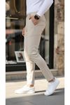 Erkek Slim Fit Likralı Gabardin Pantolon