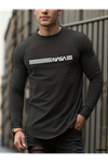 Erkek Uzun Kollu Bisiklet Yaka Viskon Sweat