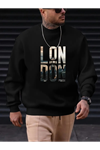 Erkek Uzun Kollu Bisiklet Yaka London Logo Baskılı Iki Iplik Sweat