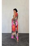 Renkli Batik Desenli Elbise