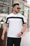 Erkek şerit Detaylı Kısa Kollu T-shirt