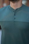 Erkek Hakim Yakalı Kısa Kollu Pamuklu T-shirt