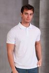 Erkek Slim Fit Pamuklu Yumuşak Doku Nefes Alan Kumaş Yakalı Tişört