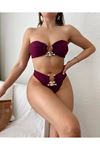 Kadın Italyan Kumaş Toka Detaylı Bikini