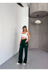 Osy Modal Yumuşak Dokulu Kumaş Nakış Işlemeli Rahat Bol Paça Eşofman Pantalon - Siyah