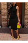 Kadın Bodycon Midi Boy Dalgıç Elbise