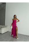 STRABLEZ SANDY ELBİSE YANLARI KATLI - Fuşya