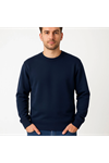 Erkek Üç İplik Düz Bisiklet Yaka SweatShirt - Lacivert
