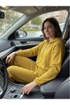 Kadın Uzun Kollu Kapüşonlu Hırka Ve Pantolon Ikili Takim
