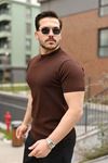 Erkek Fitilli Bisiklet Yaka Triko Tişört