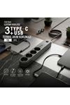 Termal Akım Korumalı 4 Prizli USB Girişli Uzatma Kablosu