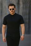Erkek Kısa Kollu Hakim Yaka önü Düğmeli Viskon Bluz