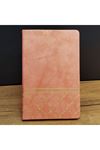Somon Rengi Desenli Deri Defter