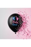 Pembe Konfetili Cinsiyet Balonu