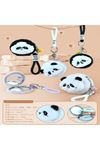 Sevimli Panda Tasarımlı Peluş Anahtarlıklı Ayna