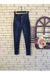Yüksek Bel Likralı Jean Pantolon 90 Cm