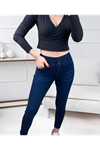 Yüksek Bel Likralı Jean Pantolon 90 Cm