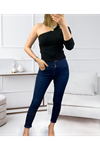 Yüksek Bel Likralı Jean Pantolon 90 Cm