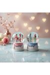 Love Story Mini Kar Küresi - Işıklı - 7x4 cm - Pilli Romantik Hediye