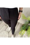Kadın üste Oturan Paçası Bilek üzerinde Biten Krep Kumaş Kumaş Pantolon 36 (S) - 50 (5XL)