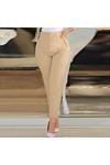 Kadın üste Oturan Paçası Bilek üzerinde Biten Krep Kumaş Pantolon 36 (S) - 50 (5XL)