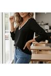 Kadın Uzun Kollu V Yakalı Aerobin Bluz