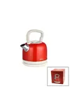 Sinbo Demlik Kettle Su Isıtıcı - Kırmızı - 2.2 Litre - Çelik - Retro Görünüm