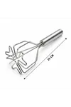 Patates Ezici - Kalp Şekilli - Paslanmaz Çelik - 26 cm Uzunluk