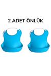 TBL Dekor® Çocuk Bebek Mama Önlüğü Dökülme Engelleyici Bükülebilir Mavi