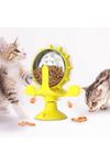 TBL Dekor® Vantuzlu Zilli İnteraktif Dönebilen Mama Kaplı Renkli Eğlenceli Eğitici Kedi Oyuncağı