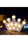 TBL Dekor® 3D Dekoratif Pilli Kraliçe Tacı Model Led Masa ve Gece Lambası