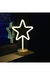 TBL Dekor® Yıldız Tasarımlı Neon Led Masa Ve Gece Lambası Dekoratif Işık